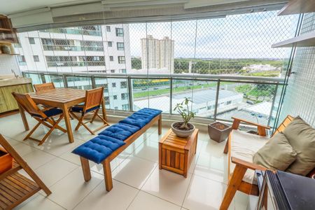 Varanda da Sala de jantar de apartamento para alugar com 3 quartos, 142m² em Patamares, Salvador