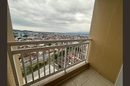 Varanda da Sala de apartamento para alugar com 2 quartos, 46m² em Parque Sao Vicente, São Vicente