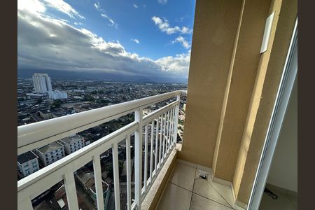 Varanda da Sala de apartamento para alugar com 2 quartos, 46m² em Parque Sao Vicente, São Vicente