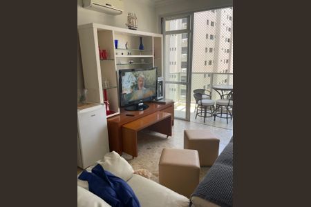Sala de apartamento para alugar com 3 quartos, 100m² em Barra Funda, Guarujá