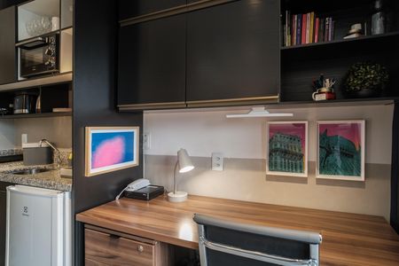 Cozinha de apartamento à venda com 1 quarto, 18m² em Bela Vista, São Paulo