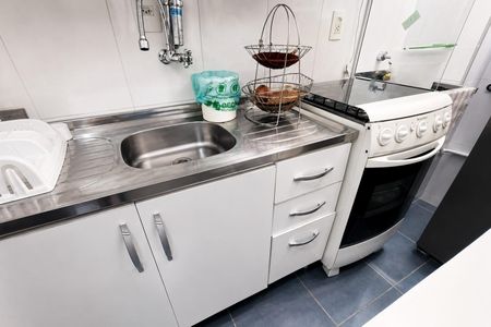 Cozinha de kitnet/studio à venda com 1 quarto, 40m² em Bela Vista, São Paulo