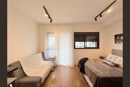 Studio para alugar com 28m², 1 quarto e 1 vaga Studio para alugar com 28m², 1 quarto e 1 vagaQuarto
