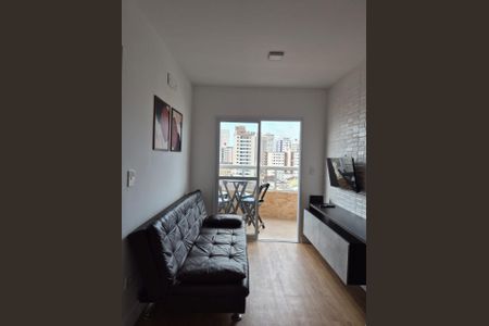 Sala de apartamento para alugar com 1 quarto, 40m² em Aviação, Praia Grande