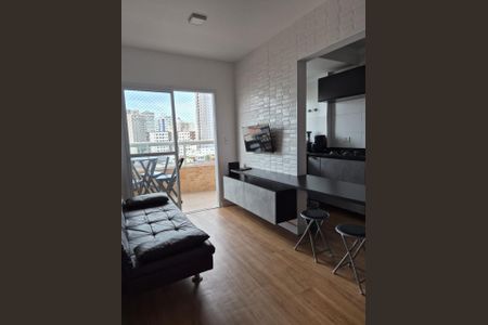 Sala de apartamento para alugar com 1 quarto, 40m² em Aviação, Praia Grande
