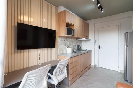 Sala - Cozinha de apartamento para alugar com 1 quarto, 24m² em Vila Butantã, São Paulo