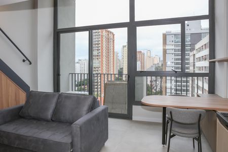 Sala e Cozinha de kitnet/studio para alugar com 1 quarto, 45m² em Perdizes, São Paulo