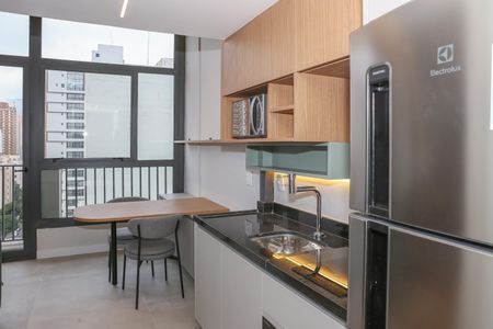 Sala e Cozinha de kitnet/studio para alugar com 1 quarto, 45m² em Perdizes, São Paulo
