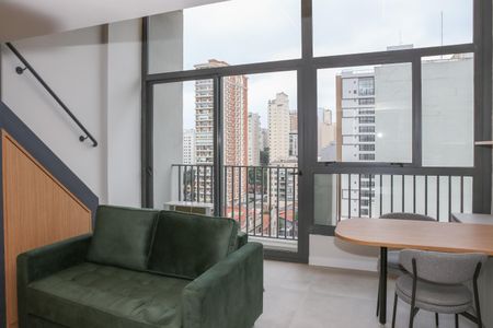 Sala e Cozinha de kitnet/studio para alugar com 1 quarto, 45m² em Perdizes, São Paulo