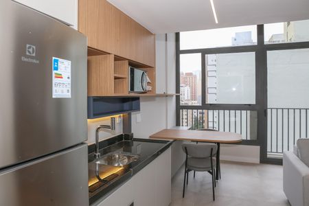 Sala e Cozinha de kitnet/studio para alugar com 1 quarto, 45m² em Perdizes, São Paulo