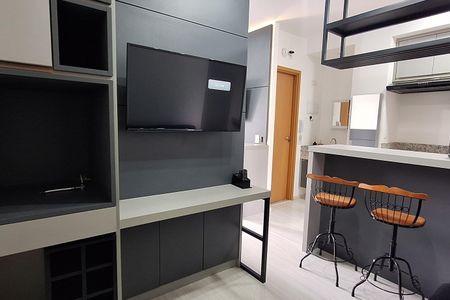 Sala de apartamento para alugar com 1 quarto, 30m² em Jardim, Santo André