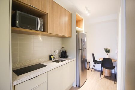 Cozinha de kitnet/studio para alugar com 1 quarto, 25m² em Planalto Paulista, São Paulo