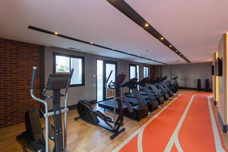 Studio para alugar com 46m², 1 quarto e 1 vaga Studio para alugar com 46m², 1 quarto e 1 vagaÁrea comum - Academia