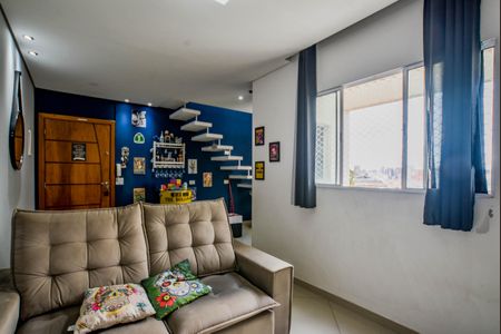 Sala de apartamento à venda com 2 quartos, 99m² em Vila Valparaíso, Santo André