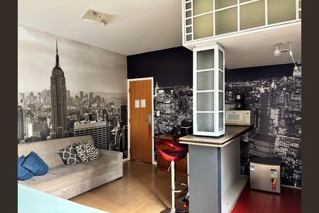 Cozinha de kitnet/studio para alugar com 1 quarto, 40m² em Funcionários, Belo Horizonte