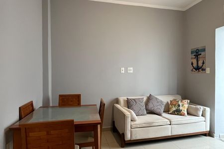 Sala de apartamento para alugar com 1 quarto, 45m² em Boqueirão, Santos