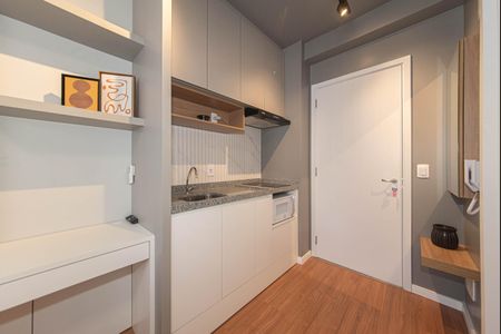 Cozinha de kitnet/studio à venda com 1 quarto, 25m² em Campo Belo, São Paulo