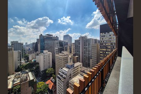 Vista da Varanda de apartamento à venda com 1 quarto, 32m² em Cerqueira César, São Paulo
