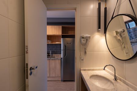 Studio para alugar com 25m², 1 quarto e sem vaga Studio para alugar com 25m², 1 quarto e sem vagaBanheiro