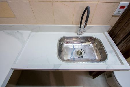 Cozinha de kitnet/studio para alugar com 1 quarto, 12m² em Campestre, Santo André