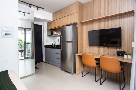 Cozinha de apartamento à venda com 1 quarto, 26m² em Vila Clementino, São Paulo