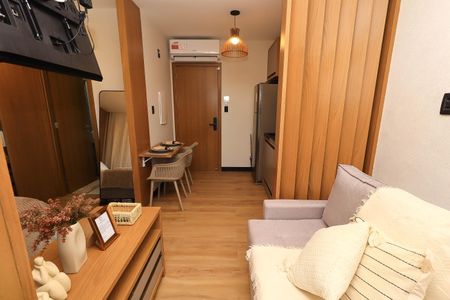 Apartamento para alugar com 26m², 1 quarto e 1 vaga Apartamento para alugar com 26m², 1 quarto e 1 vagaSala