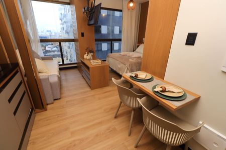 Apartamento para alugar com 26m², 1 quarto e 1 vaga Apartamento para alugar com 26m², 1 quarto e 1 vagaSala