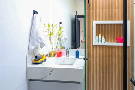 Casa de condomínio para alugar com 137m², 3 quartos e 1 vagaBanheiro da Suíte 1