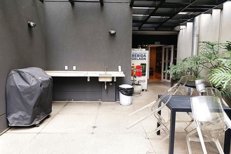 Studio para alugar com 40m², 1 quarto e 1 vagaChurrasqueira
