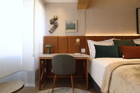 Sala/Quarto de kitnet/studio para alugar com 1 quarto, 29m² em Indianópolis, São Paulo