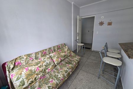 Sala de apartamento para alugar com 1 quarto, 37m² em Boqueirão, Praia Grande