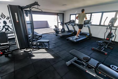 Apartamento para alugar com 26m², 1 quarto e 1 vaga Apartamento para alugar com 26m², 1 quarto e 1 vagaÁrea comum - Academia