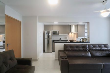 Sala de apartamento para alugar com 2 quartos, 77m² em Vila Alzira, Guarujá