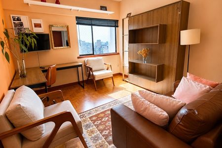 Sala - Dormitório de kitnet/studio à venda com 1 quarto, 32m² em Centro Histórico de São Paulo, São Paulo
