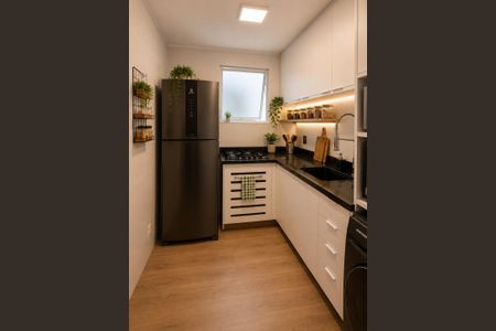 Cozinha de apartamento para alugar com 2 quartos, 49m² em Cristal, Porto Alegre