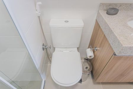 Banheiro de apartamento para alugar com 1 quarto, 25m² em Jardim Paulistano, São Paulo