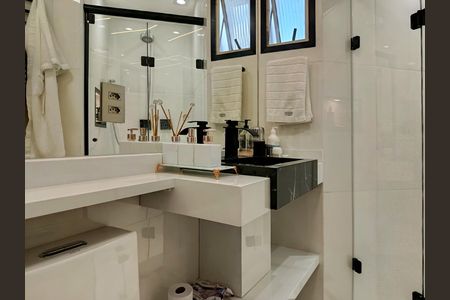 Apartamento para alugar com 85m², 1 quarto e 2 vagas Apartamento para alugar com 85m², 1 quarto e 2 vagasPavimento superior - Banheiro da Suíte