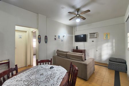 Sala de apartamento para alugar com 1 quarto, 45m² em Canto do Forte, Praia Grande