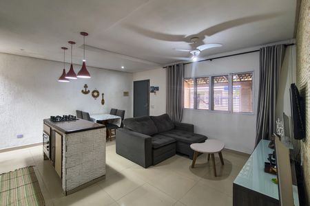 Sala de casa para alugar com 3 quartos, 150m² em Canto do Forte, Praia Grande