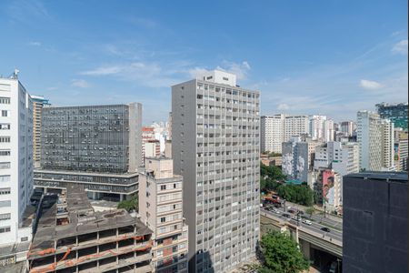 Vista da Varanda do Quarto de kitnet/studio à venda com 1 quarto, 42m² em Centro Histórico de São Paulo, São Paulo