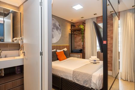 Studio para alugar com 25m², 1 quarto e 1 vaga Studio para alugar com 25m², 1 quarto e 1 vagaQuarto