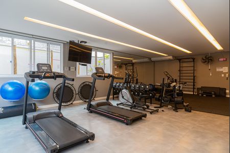 Studio para alugar com 25m², 1 quarto e 1 vaga Studio para alugar com 25m², 1 quarto e 1 vagaÁrea comum - Academia