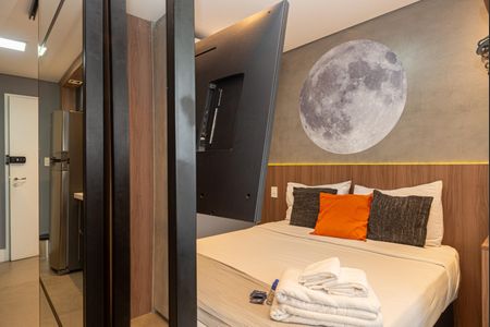 Studio para alugar com 25m², 1 quarto e 1 vaga Studio para alugar com 25m², 1 quarto e 1 vagaQuarto