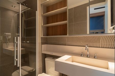 Studio para alugar com 25m², 1 quarto e 1 vaga Studio para alugar com 25m², 1 quarto e 1 vagaBanheiro