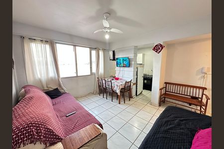 Sala de apartamento para alugar com 1 quarto, 50m² em Morro dos Barbosas, São Vicente