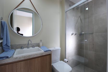 Apartamento à venda com 79m², 2 quartos e 2 vagasBanheiro da Suíte 1