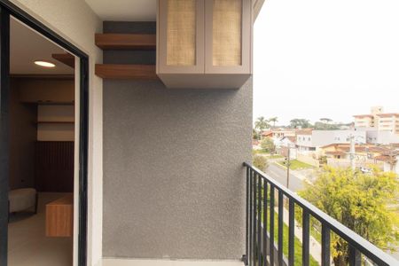 Varanda da Sala de kitnet/studio para alugar com 1 quarto, 23m² em Novo Mundo, Curitiba