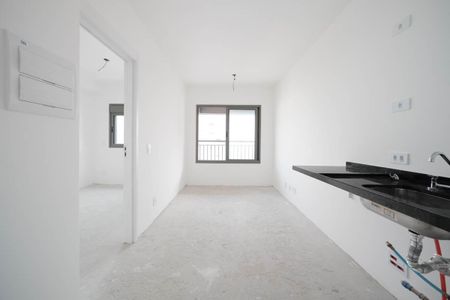 Sala/Cozinha de kitnet/studio à venda com 1 quarto, 28m² em Vila Guilhermina, São Paulo
