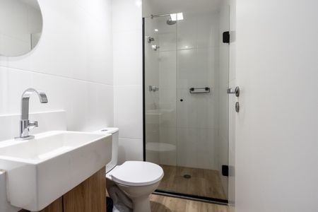 Studio para alugar com 25m², 1 quarto e sem vaga Studio para alugar com 25m², 1 quarto e sem vagaBanheiro