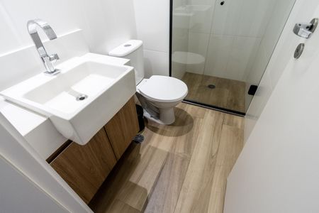 Studio para alugar com 25m², 1 quarto e sem vaga Studio para alugar com 25m², 1 quarto e sem vagaBanheiro